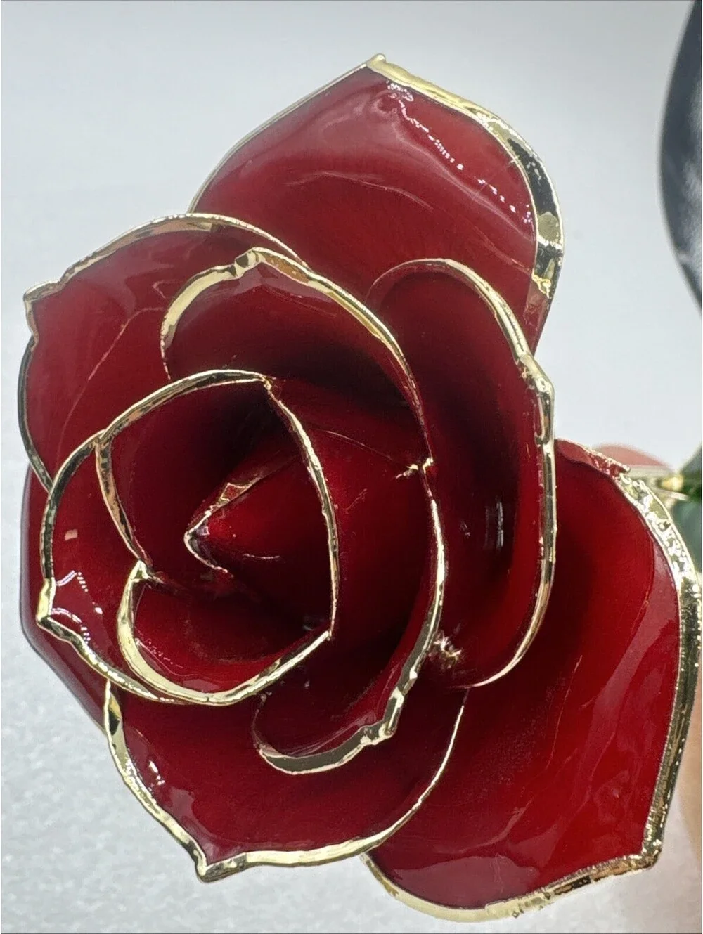 24k Gold Dipped Real Forever Rose with Gift Box & COA Card 12” Red Green Gold